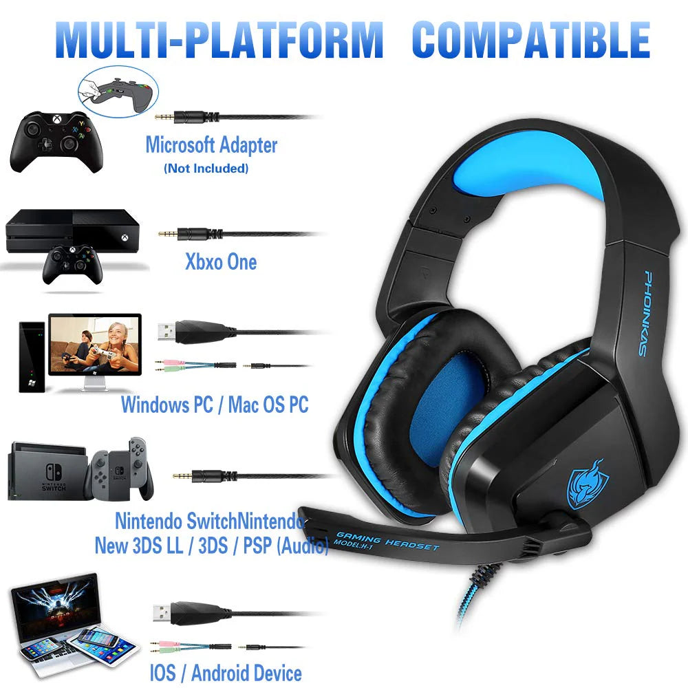 Auriculares Gamer Micrófono Phoinkas H1